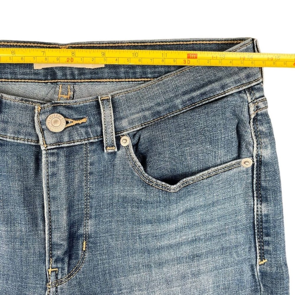 Levi's Jeans Classic‎ Capri Blue High Rise Stretch Denim Pants Women's Size 4 - Picture 11 of 16